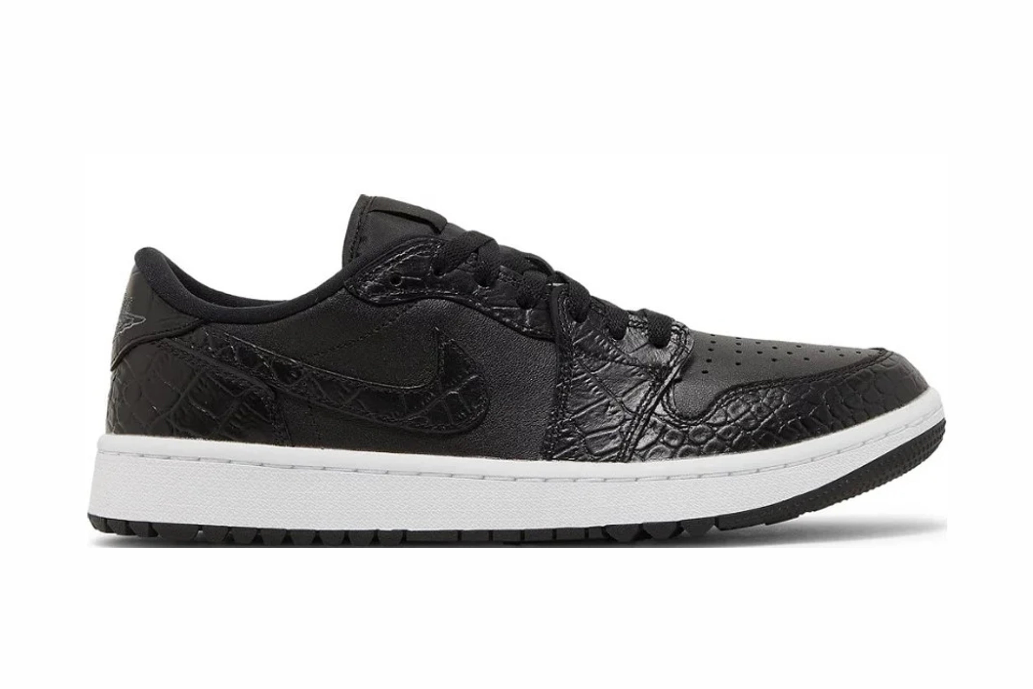 Tênis Nike Air Jordan 1 Low - Black Croc