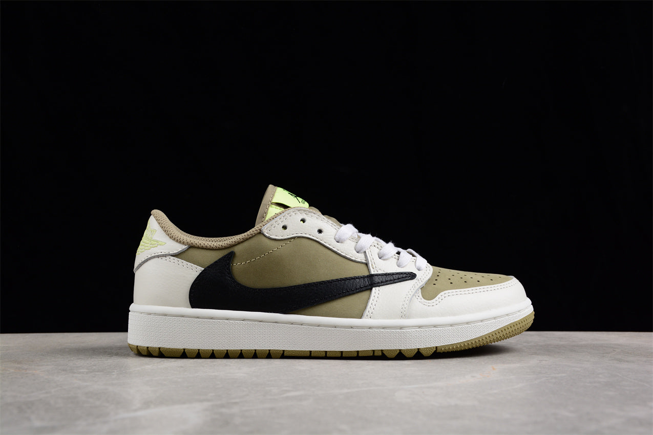 Travis Scott × Nike Air Jordan 1 Golf Air Jordan 1 Low Golf x Travis Scott 'Neutral Olive' (FZ3124-200