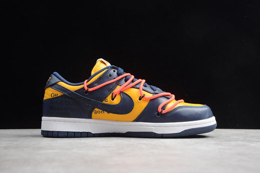 Tênis Nike Dunk - Off-White University Gold Midnight Navy