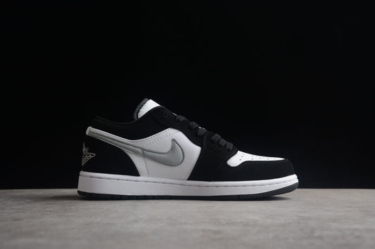 Tênis Nike Air Jordan 1 Low - Black White Grey