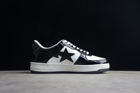 Tênis Bape Low - Black White