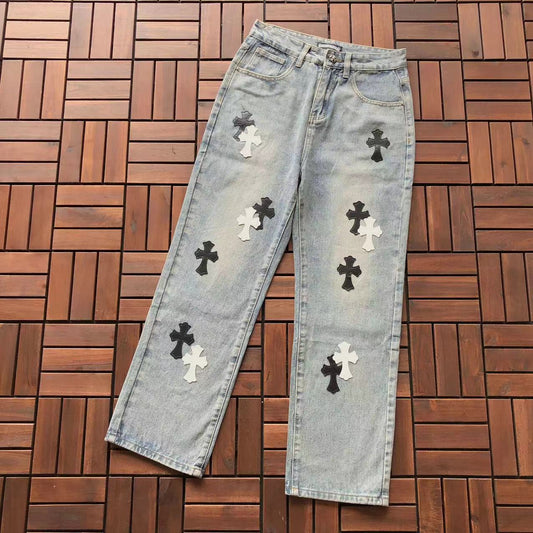 Calça Chrome Hearts - Grey Cross