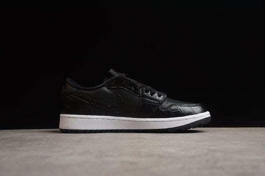 Tênis Nike Air Jordan 1 Low - Black Croc